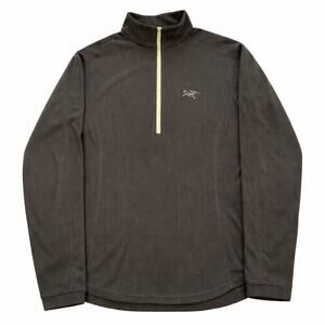 Arc’teryx Women’s L Polartec Waffle Fleece 1/2 Zip Pullover Olive Green Hiking